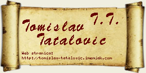 Tomislav Tatalović vizit kartica